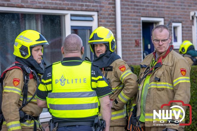 Brand in slaapkamer van woning aan de Passestraat snel geblust, oorzaak van de brand is onbekent. - &copy; NWVFoto.nl